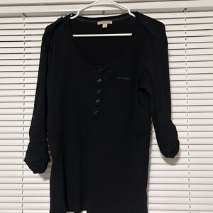 Burberry Black Long Sleeve Women's Top